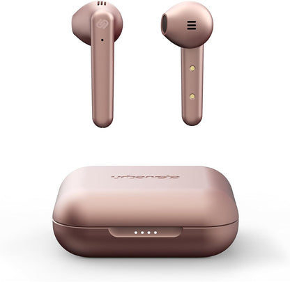 True Wireless Earbuds - over 20 Hours Playtime, IPX4 Waterproof Earphones, Bluetooth 5.0 Headphones, Touch Controls & Enhanced Microphone for Clear Calling, Stockholm Plus, Rose Gold