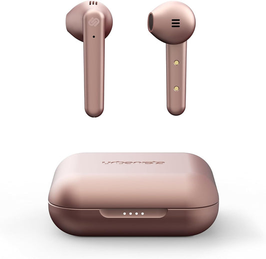 True Wireless Earbuds - over 20 Hours Playtime, IPX4 Waterproof Earphones, Bluetooth 5.0 Headphones, Touch Controls & Enhanced Microphone for Clear Calling, Stockholm Plus, Rose Gold