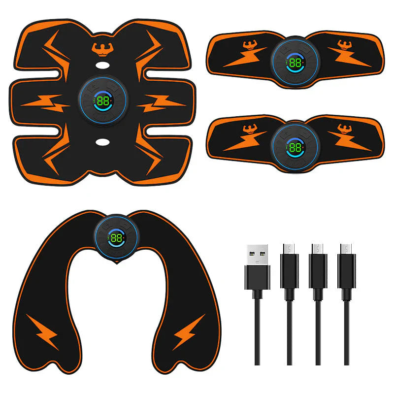 Rechargeable ABS Muscle Stimulator – Wireless Ab Toner with 8 Modes & 29 Intensity Levels