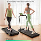 Smart 2-In-1 Folding Treadmill, Compact Walking Pad with Safety Handle, Plug and Play, Dual LED Display, Workout APP, Walking or Running for Home Office, Remote Included