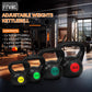 Wide Grip 3-Piece or 4-Piece Kettlebell Exercise Fitness Weight Set, Include 5 Lbs, 10 Lbs, 15 Lbs and 20 Lbs, Set of 3 or Set of 4