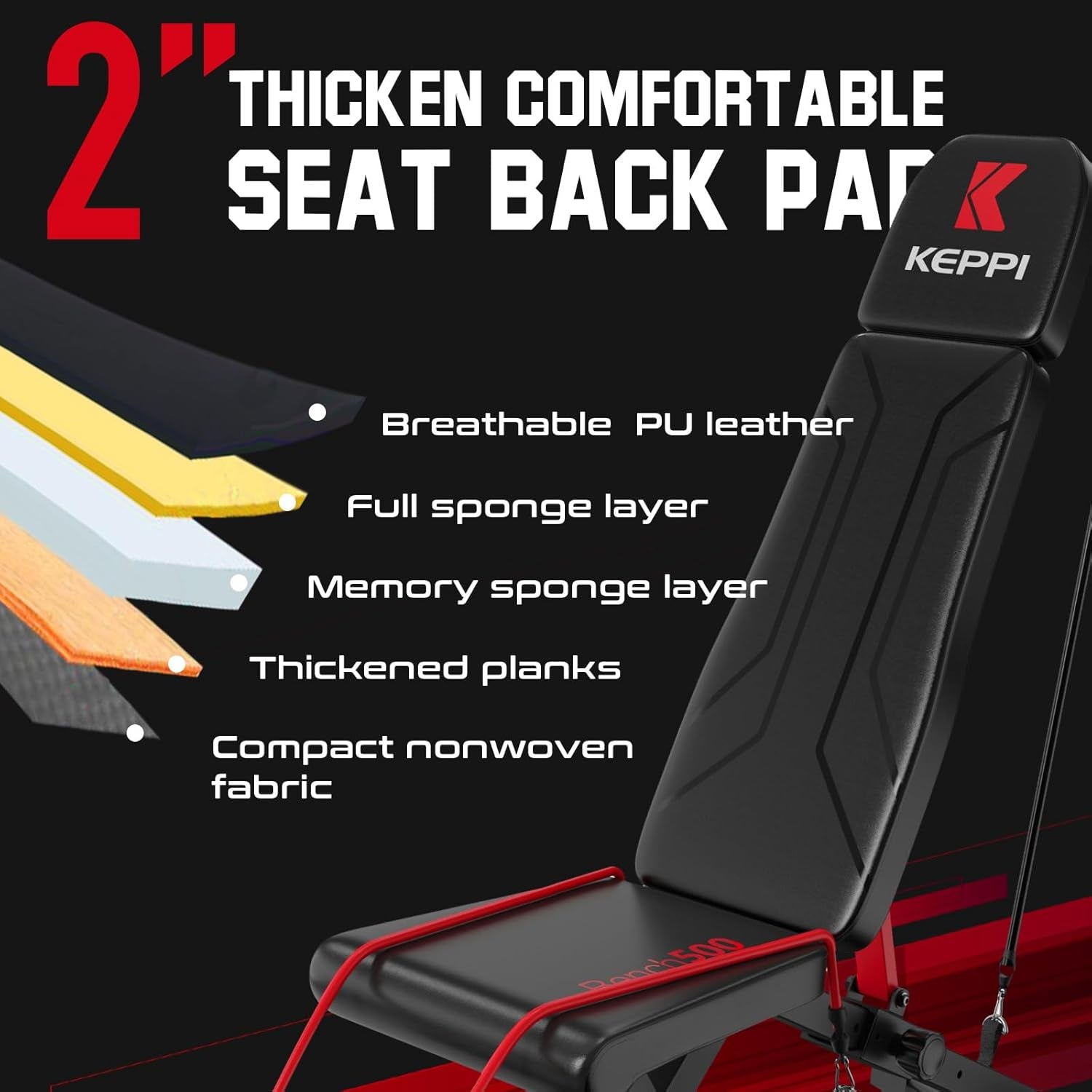 900LB Weight Bench, Adjustable Foldable Workout Bench Press for Full Body Strength Training, Incline Decline Bench with Fast Folding - New Version