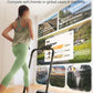Smart 2-In-1 Folding Treadmill, Compact Walking Pad with Safety Handle, Plug and Play, Dual LED Display, Workout APP, Walking or Running for Home Office, Remote Included