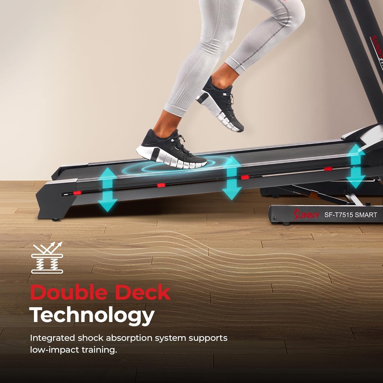 Premium Foldable Treadmill for Home, Running or Walking with Auto Incline, Shock Absorption, Digital Display, Optional 20” Running Deck, Free Sunnyfit App Bluetooth Connection