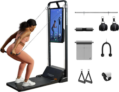Smart Home Gym System, Gym Monster Multifunctional Smith Machine Home Gym Power Cage, All-In-One Cable Machine for Home Workout, Full Body Strength Training Fitness Exercise Machine