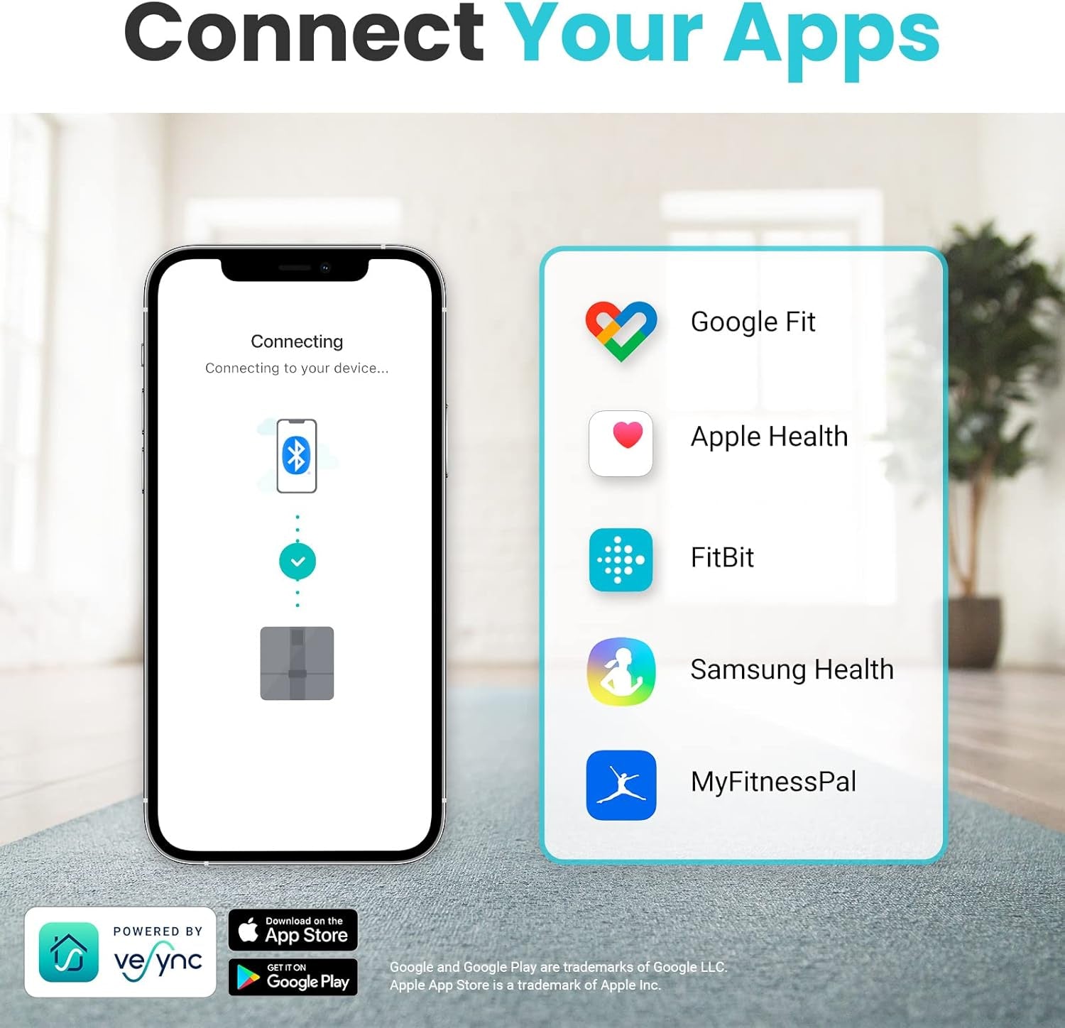 Smart Scale for Body Weight Fat, FSA HSA Eligible, Digital Bathroom Weighing Machine for Accurate BMI Muscle Mass Composition, Home Use Apple Health Compatible Fitness Equipment