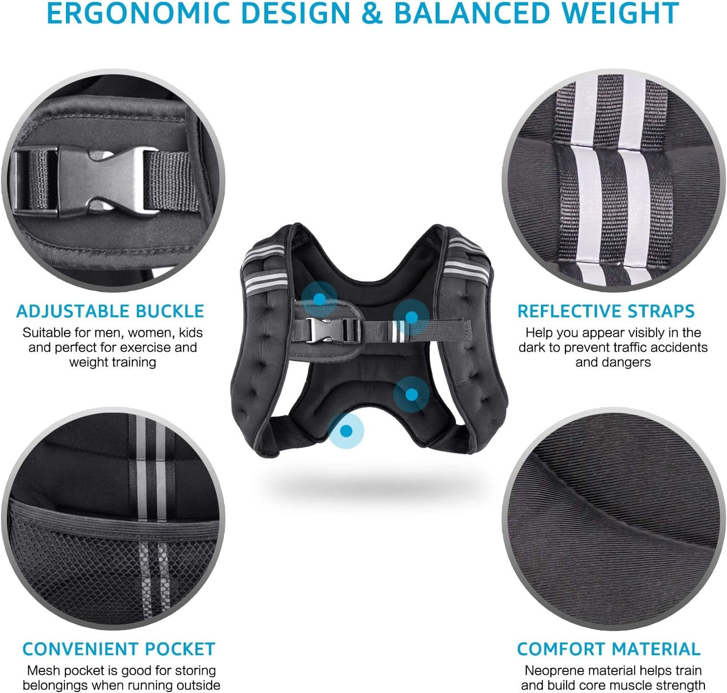 Weighted Vest for Enhanced Workouts - Adjustable for All Fitness Levels