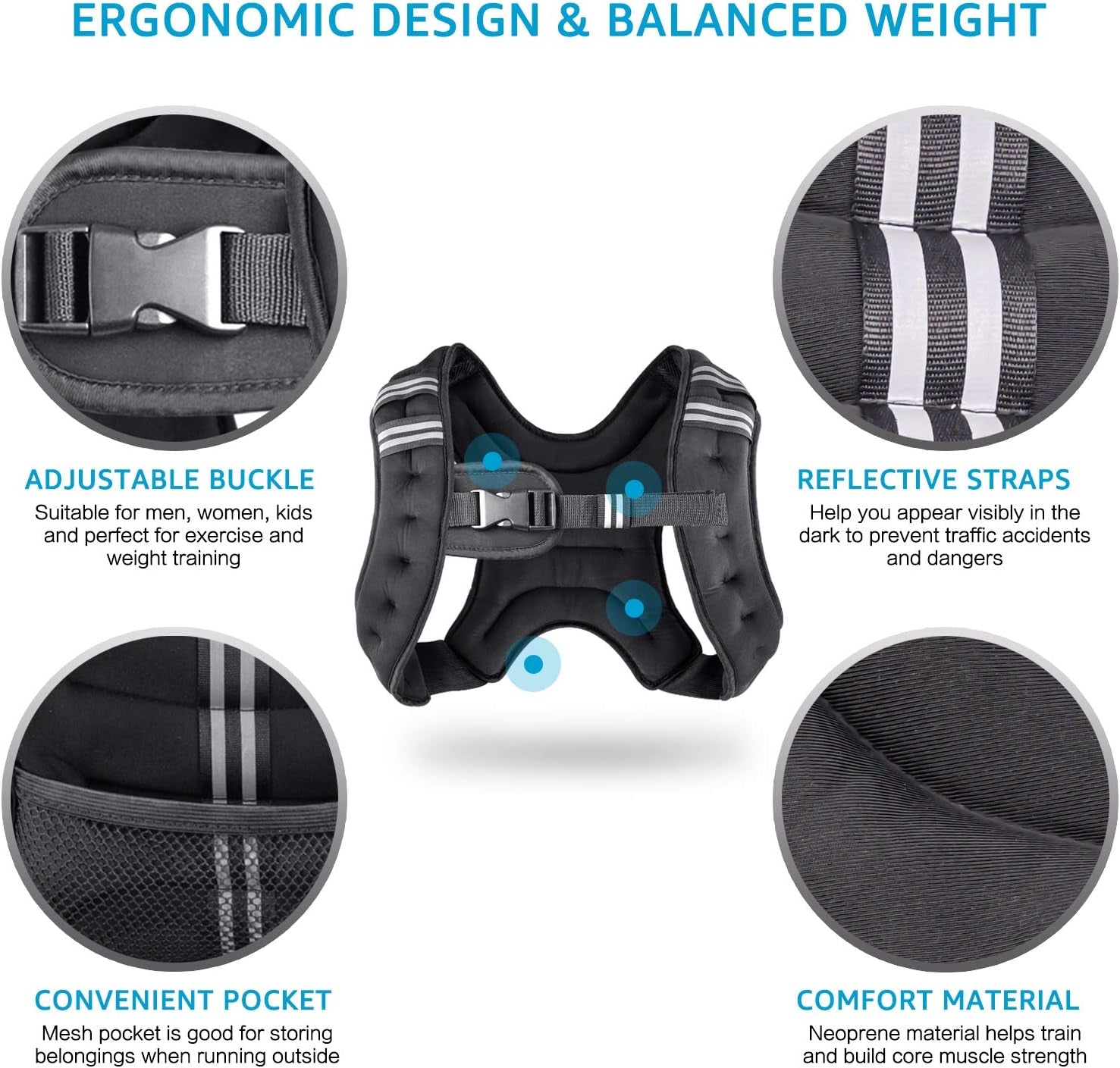 Weighted Vest for Enhanced Workouts - Adjustable for All Fitness Levels